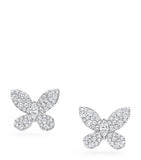 Graff white gold diamond butterfly stud earrings, UK version