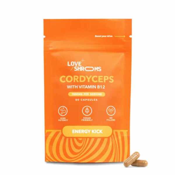Love Health cordyceps capsules 60 capsules (British brand)