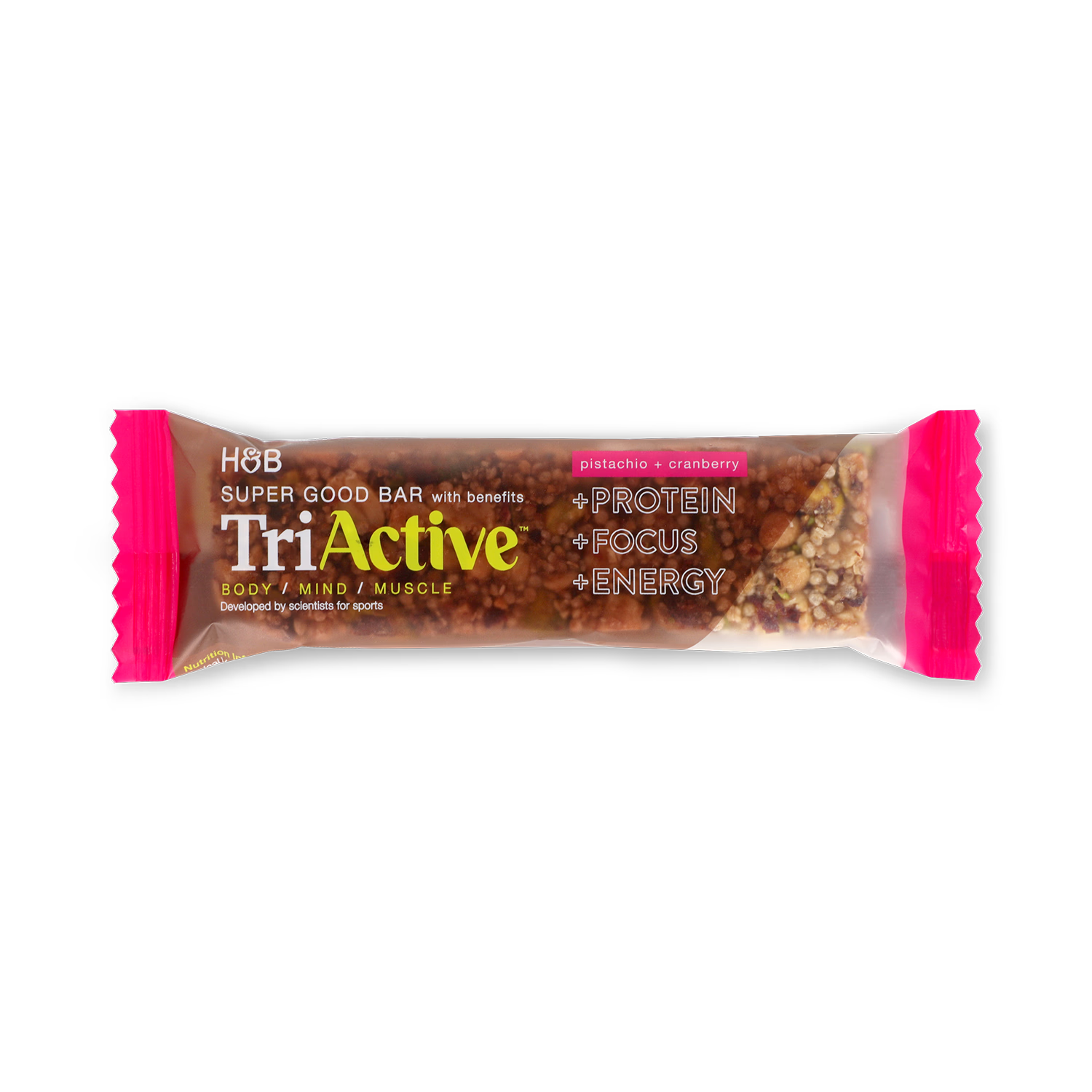 TriActive super good bar pistachio and cranberry 50g (British brand)