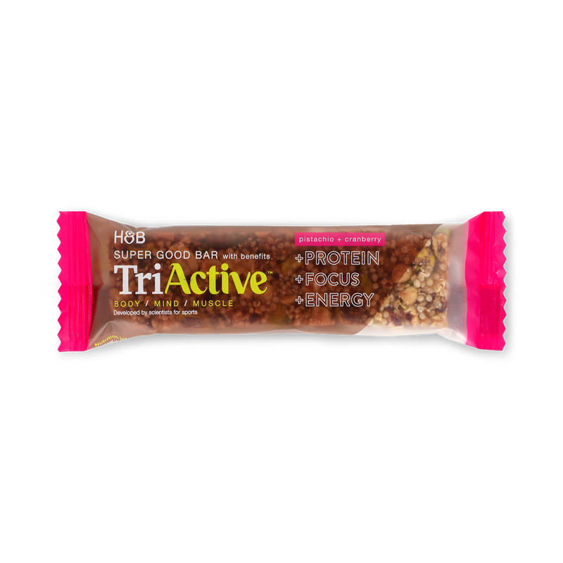 TriActive super good bar pistachio and cranberry 50g (British brand)