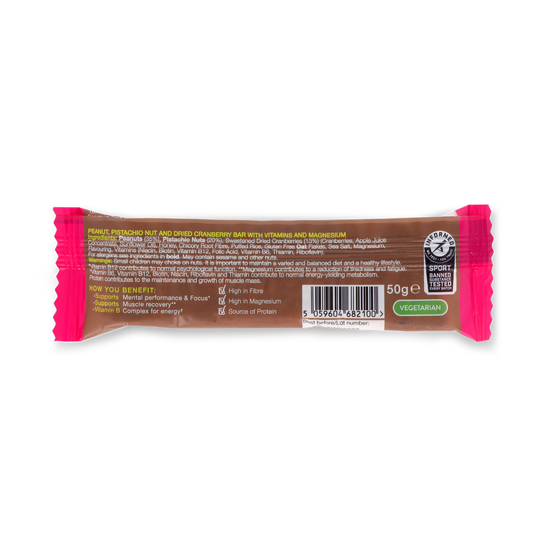 TriActive super good bar pistachio and cranberry 50g (British brand)