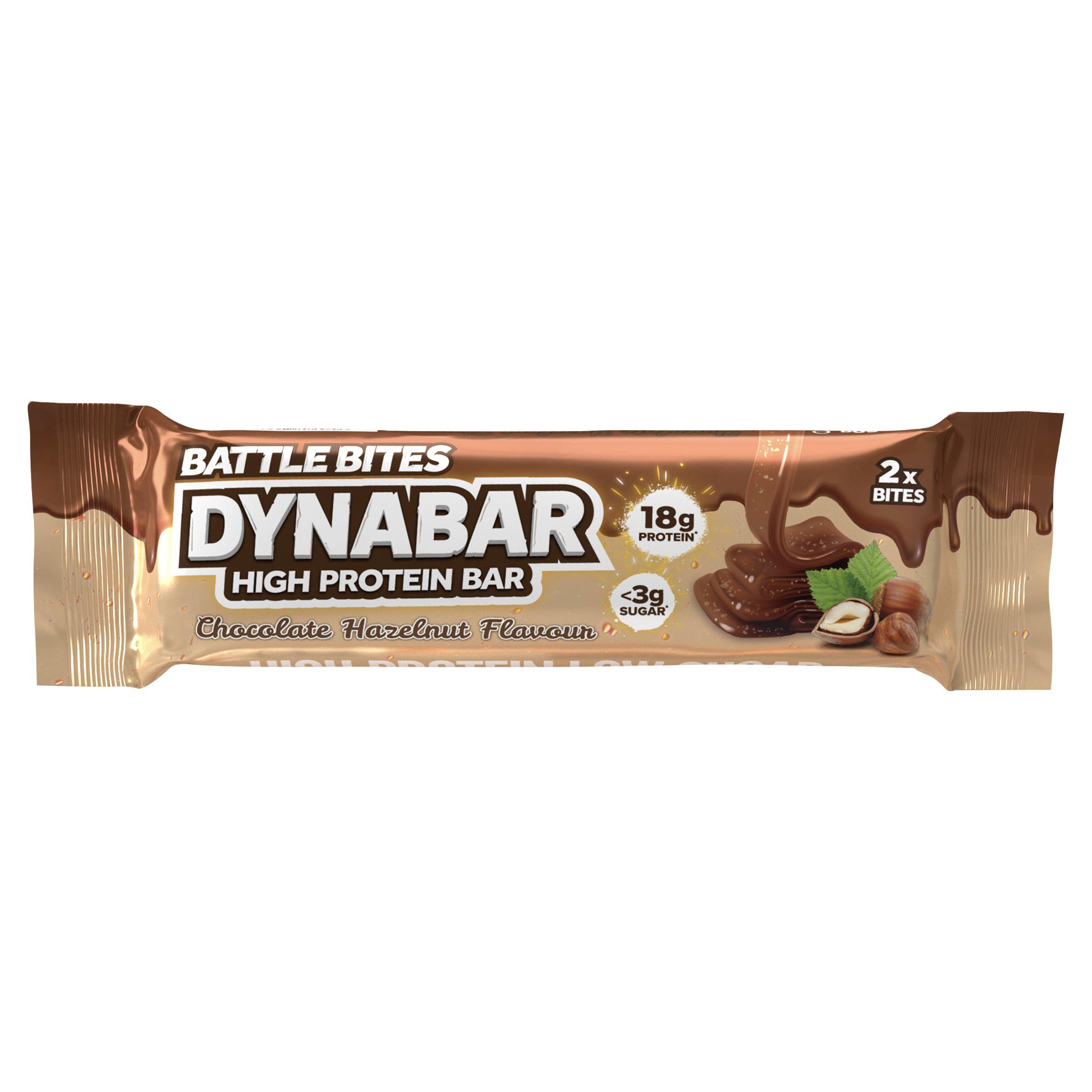 Battle Bites Dynabar High Protein Bar Chocolate Hazelnut Flavour 60g GOODS Sainsburys   