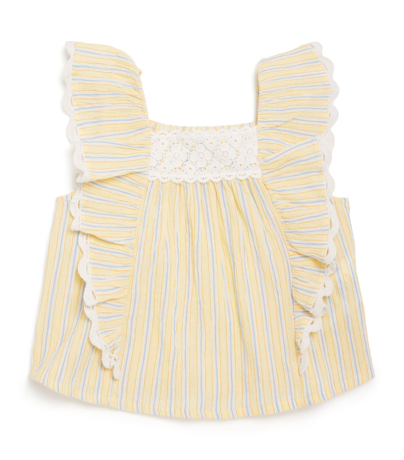 Louise Misha cotton stripe Gia blouse for children 3-10 years, UK version