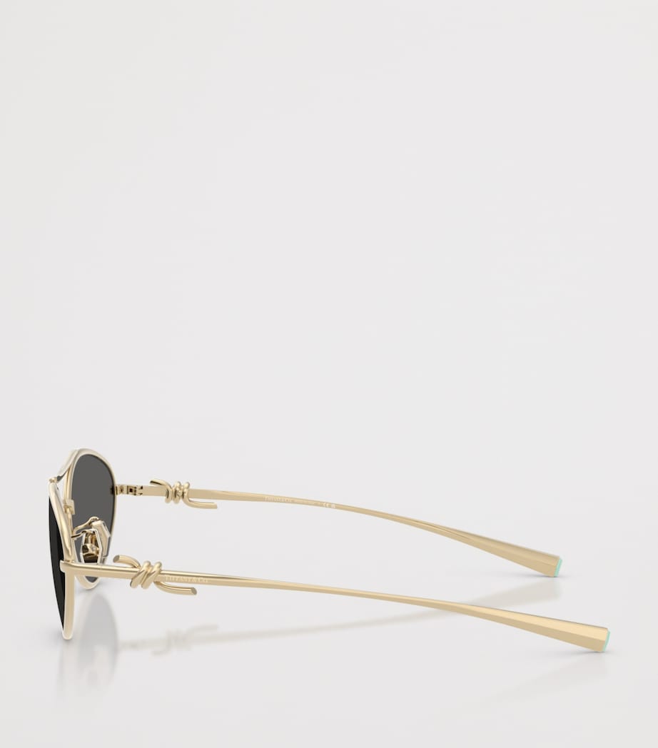 Tiffany & Co. metal irregular sunglasses TF3117 - British product