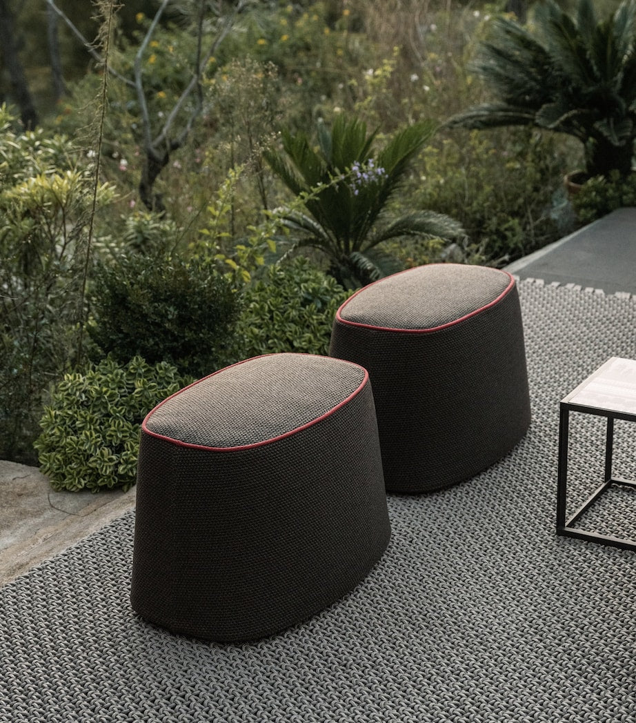 B&B Italia Frank Outdoor Ottoman in water-repellent fabric, UK version