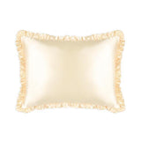 Silver Cloud satin frilly pillowcase twin pack, UK version