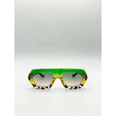 Superdrug SVNX Cross-Border Flat Sunglasses In Multi Print- Buy online at McGrocer