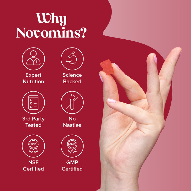 Novomins kids iron strawberry gummies 30, UK version
