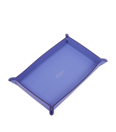 Smythson Small Leather Panama Rectangular Trinket Tray