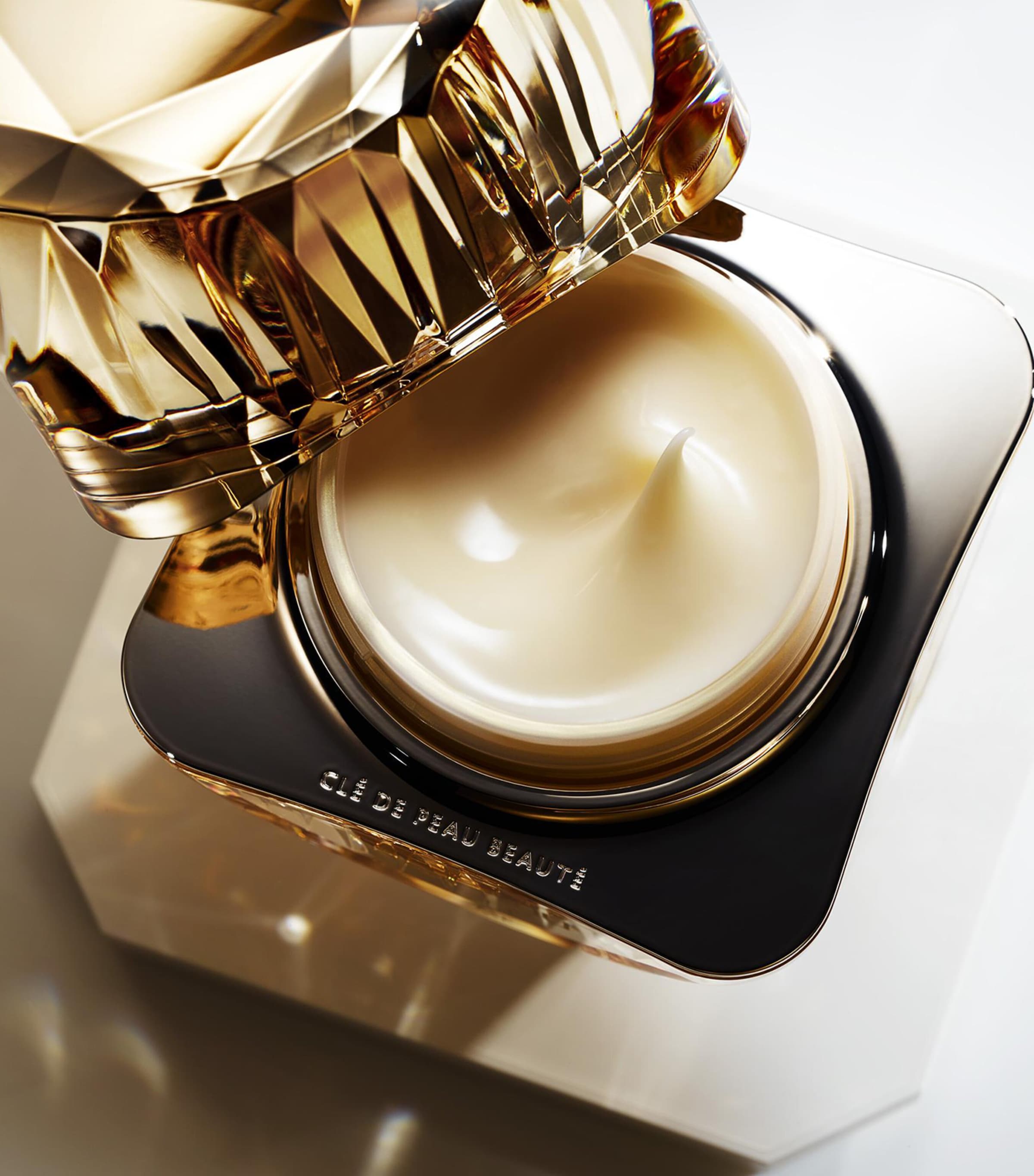 Clé de Peau Beauté skincare gift set with serum and cream in leather vanity case - British product