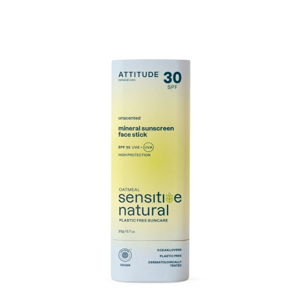 Attitude sensitive sunscreen face stick SPF30 20g (British brand)