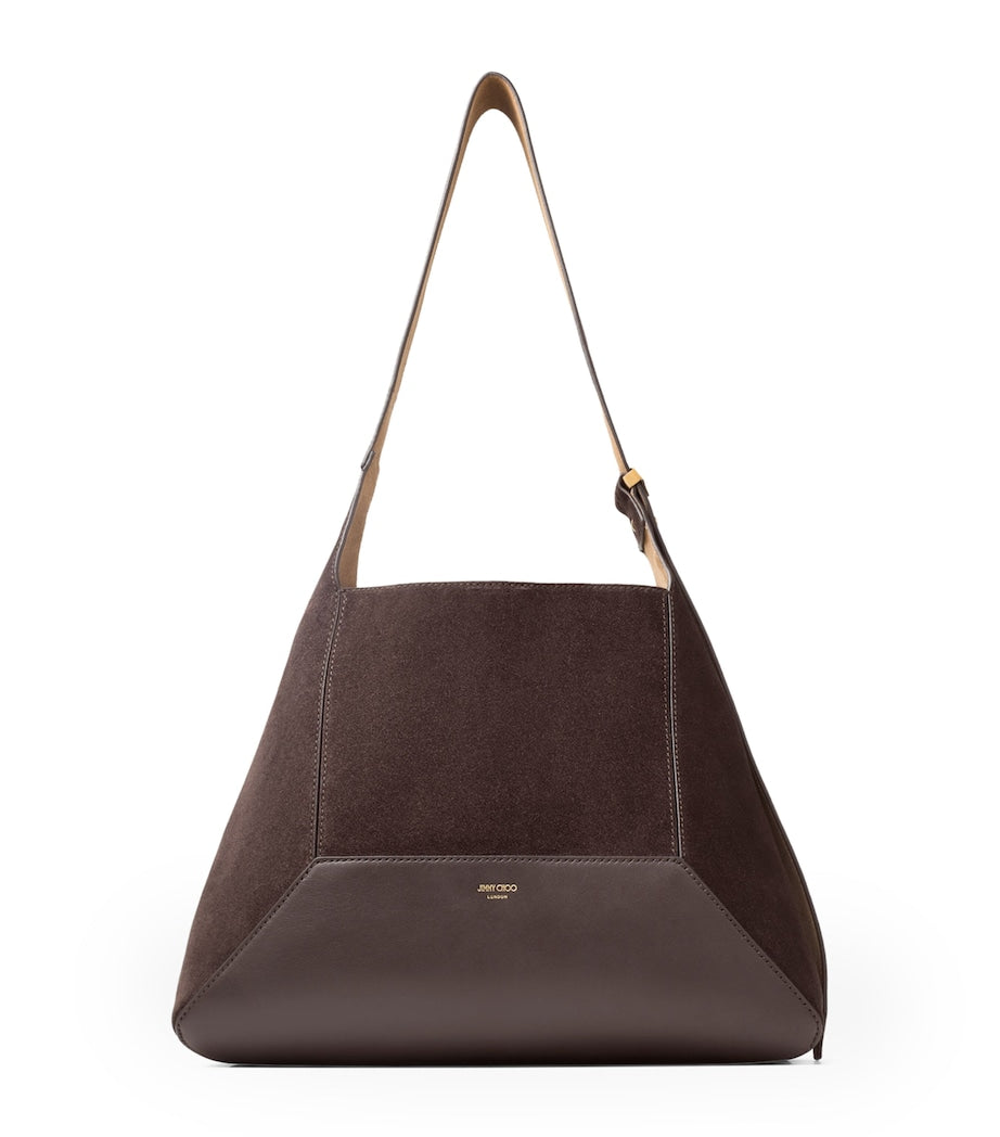 Jimmy Choo suede diamond shoulder bag (British brand)