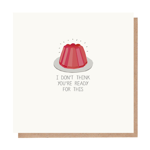 Paper Plane jelly card featuring bootylicious message (British brand)