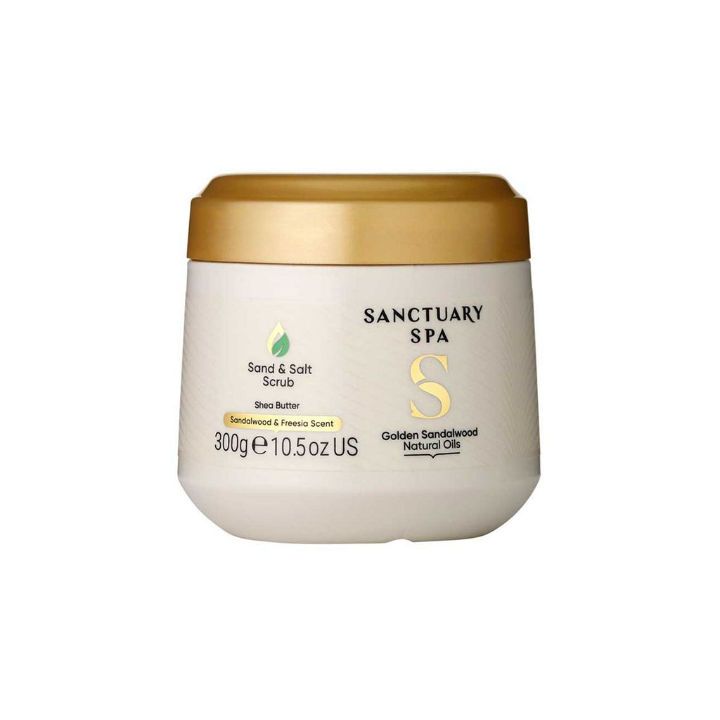 Sanctuary Spa Golden Sandalwood Natural Oils Sand and Salt Scrub 300g