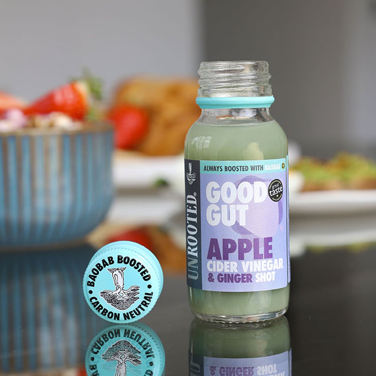 Unrooted Good Gut apple cider vinegar shot 60ml, UK version