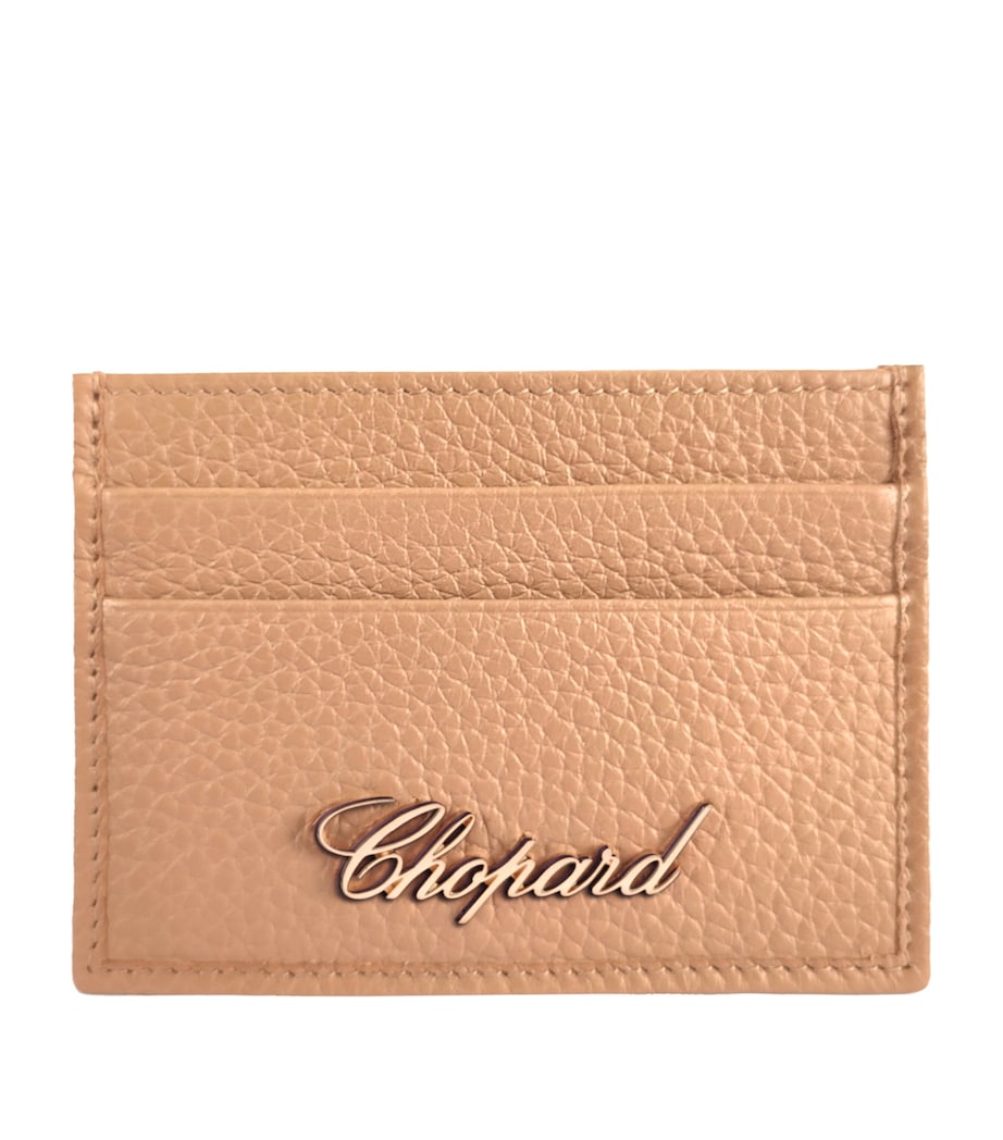 Chopard Classic leather card holder with rose-gold plaque, UK version