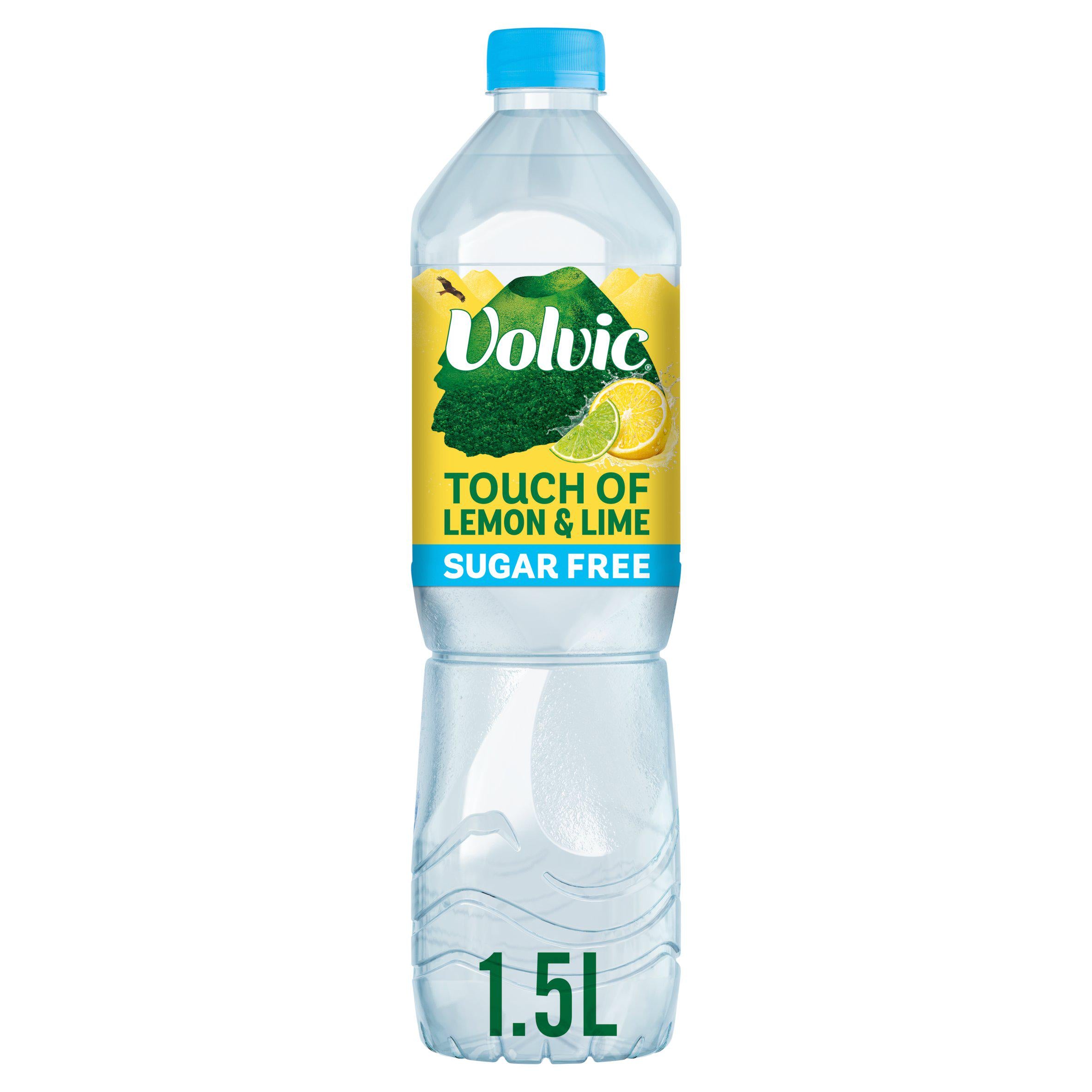 Volvic Touch of Fruit Sugar Free Lemon & Lime Flavoured Water 1.5L Flavoured & vitamin water Sainsburys   