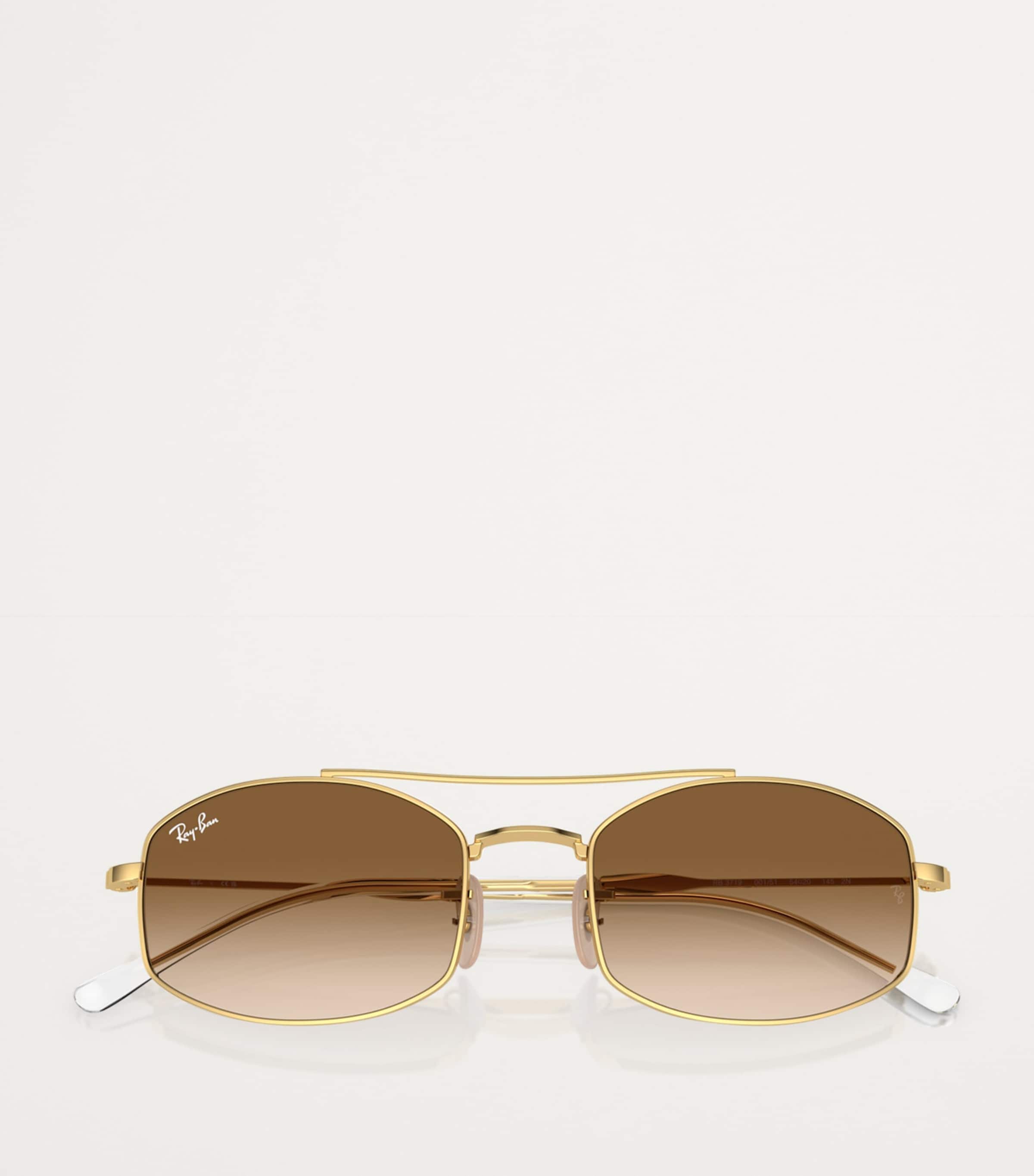 Ray-Ban metal RB3719 sunglasses with double bridge - British product