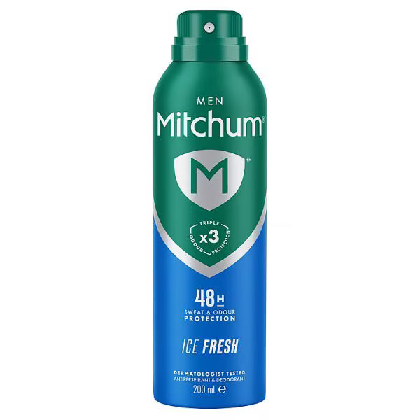 Mitchum ice fresh anti-perspirant aerosol 200ml, imported from the UK