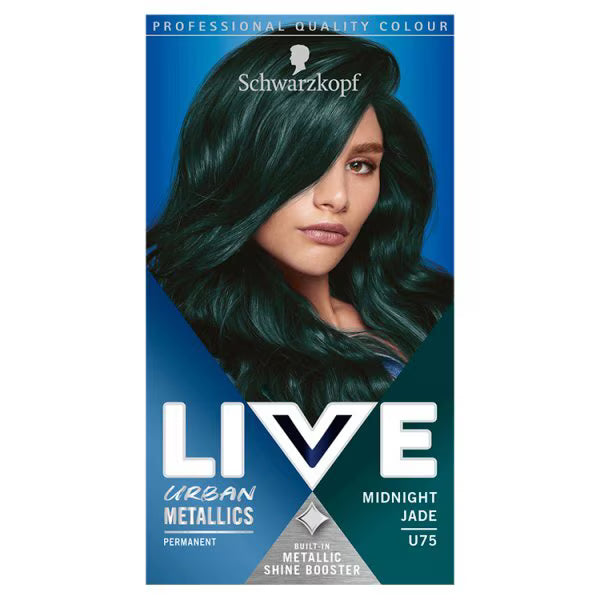 LIVE Permanent Green Hair Dye Midnight Jade 60ml, UK version