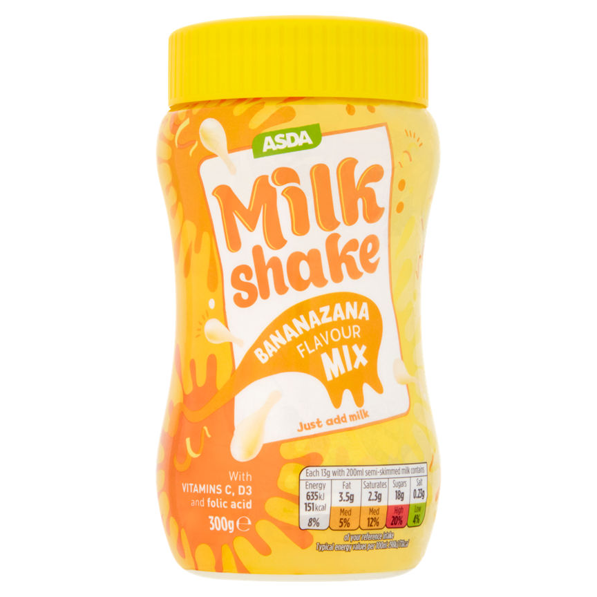 ASDA Banana Flavoured Milkshake Mix