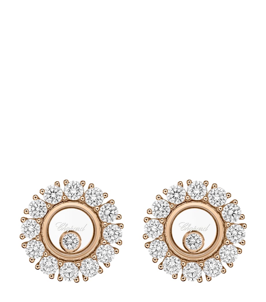 Chopard stud earrings Happy Diamonds twirling diamonds (British brand)