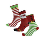 RJM Womens Christmas Socks (Pack Of 3) (4-8) GOODS Superdrug Elf/Santa/Elf  