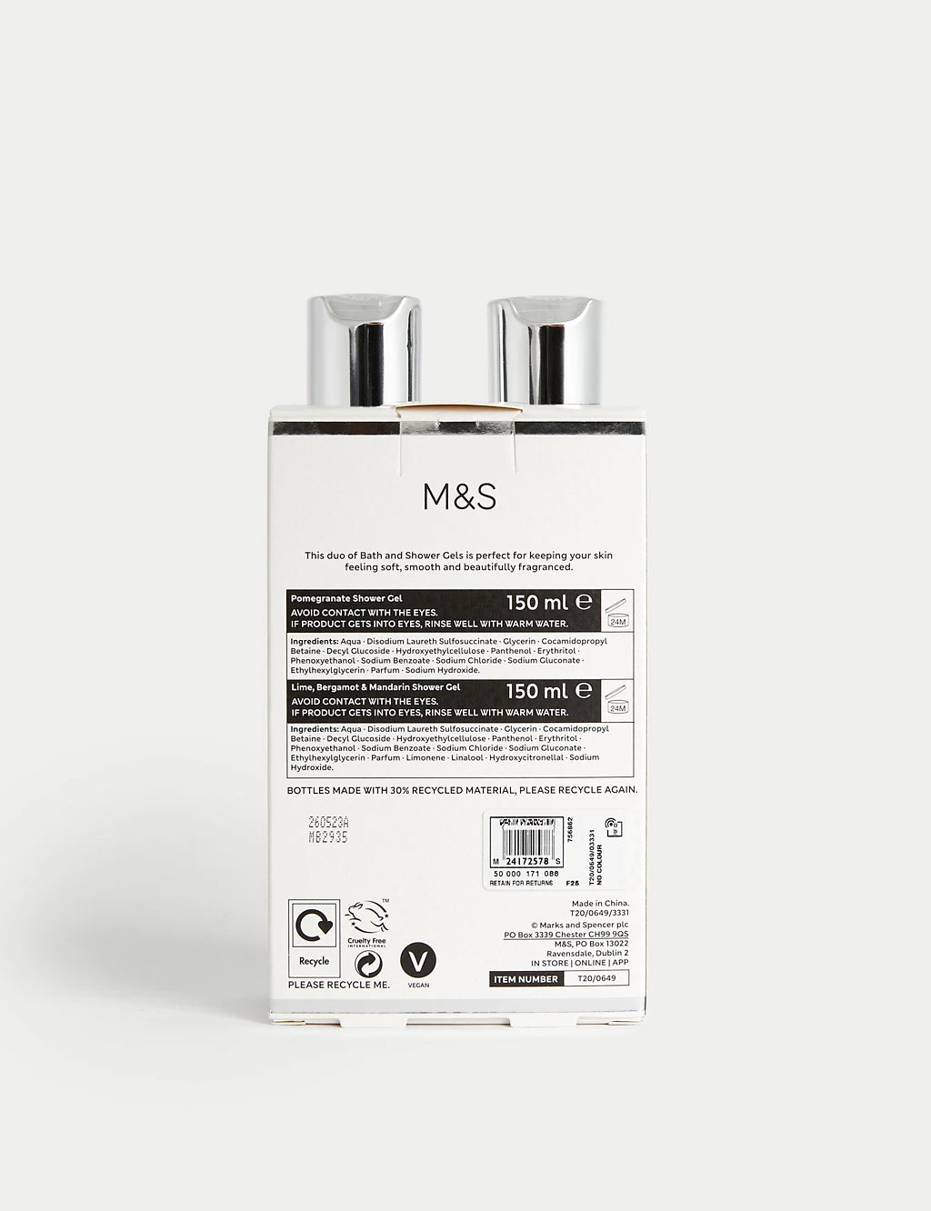 Shower Gel Duo Shower, Bath & Hand Hygiene M&S   