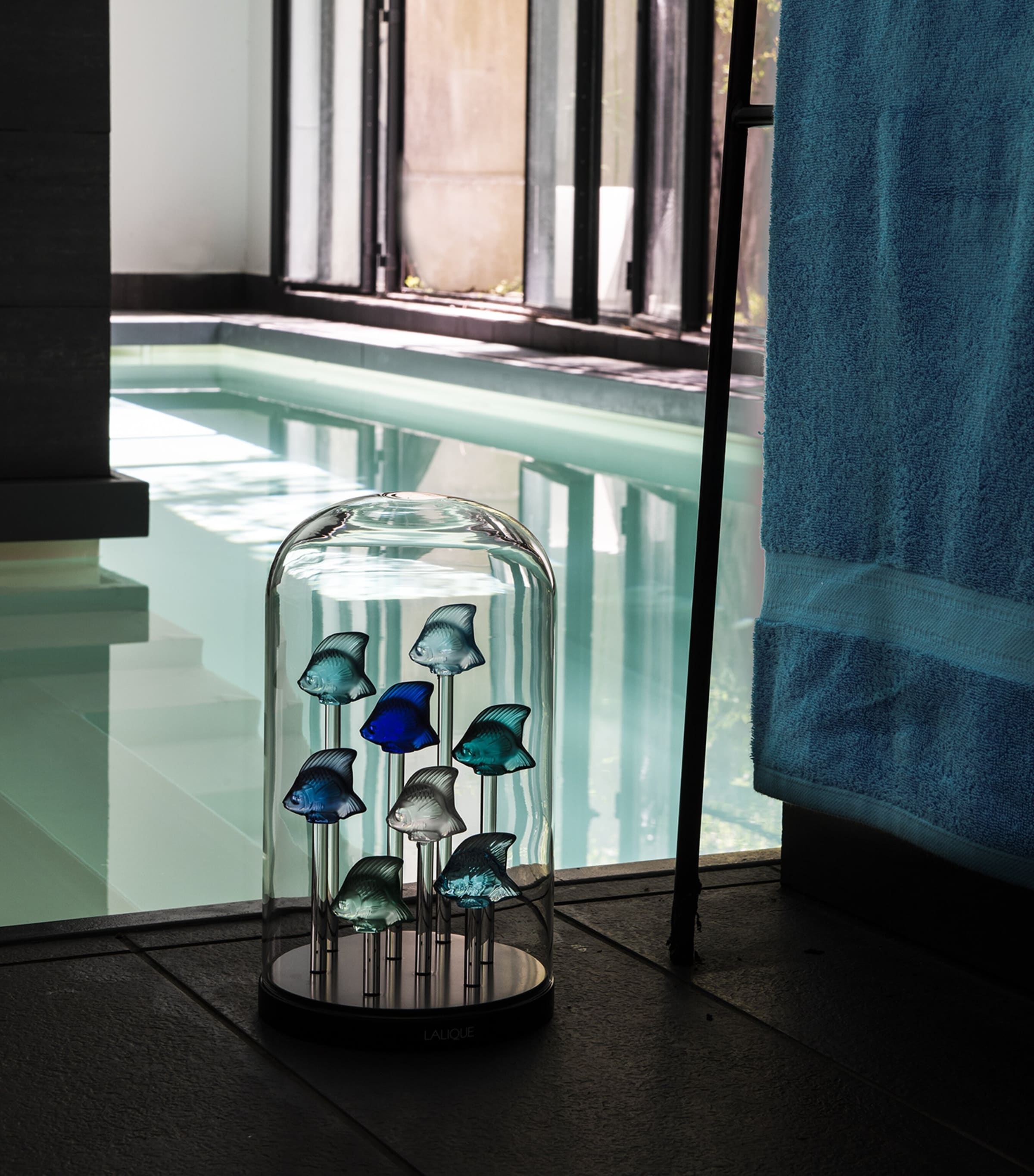 Lalique crystal fish sculpture, UK version