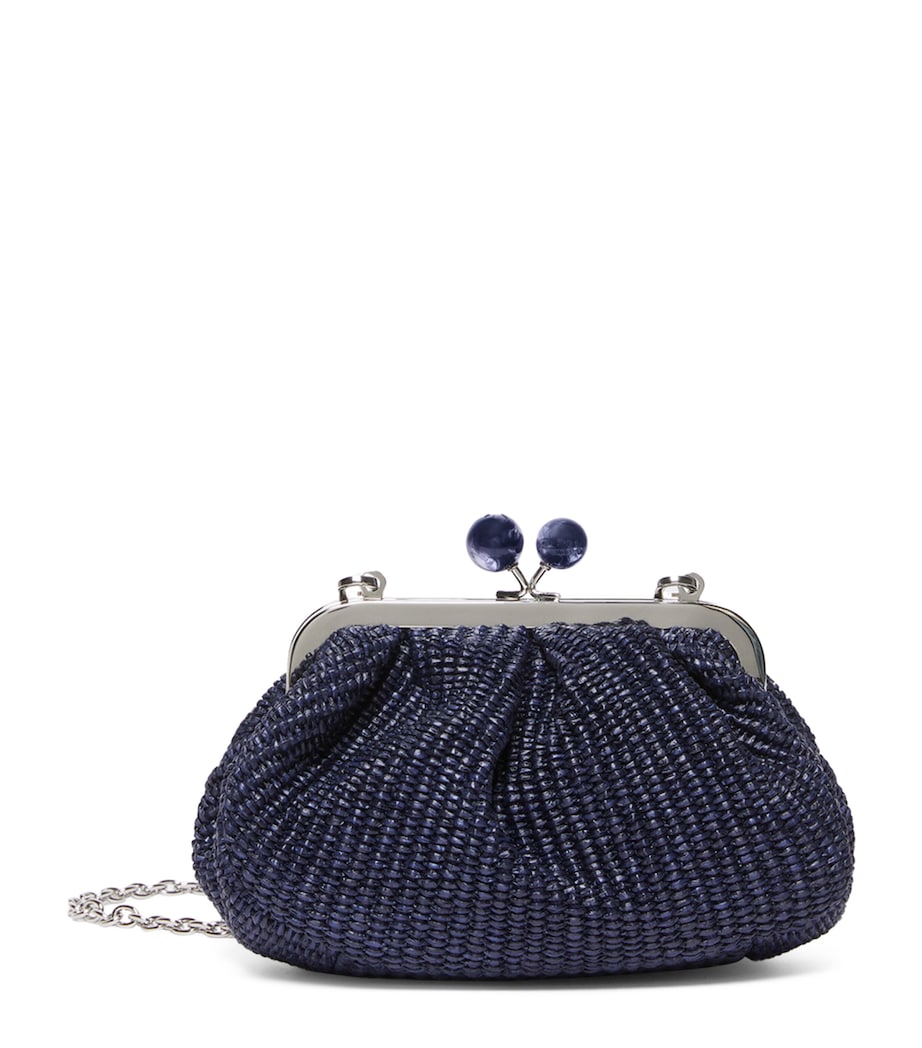 Weekend Max Mara woven Pasticcino clutch bag small, imported from the UK
