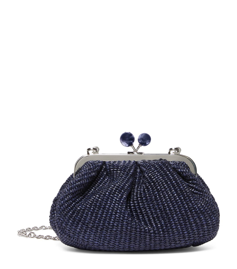 Weekend Max Mara woven Pasticcino clutch bag small, imported from the UK