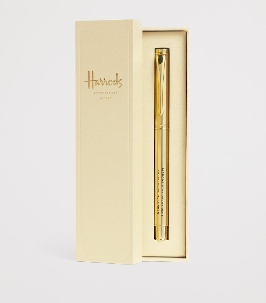 Harrods ballpoint pen metal logo 13cm (British brand)