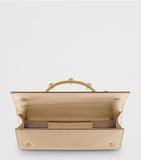 Bvlgari metallic leather evening clutch with cabochon gems - British product