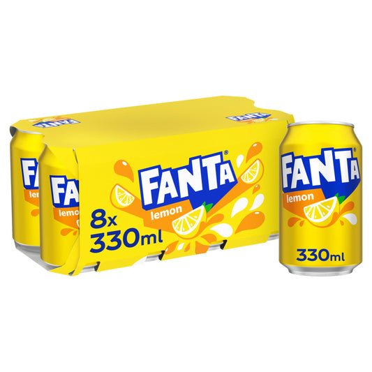 Fanta Lemon Can 8x330ml GOODS Sainsburys   