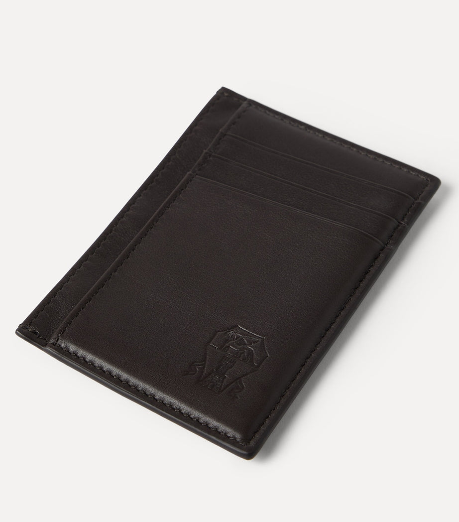 Brunello Cucinelli leather card holder in calfskin, imported from the UK