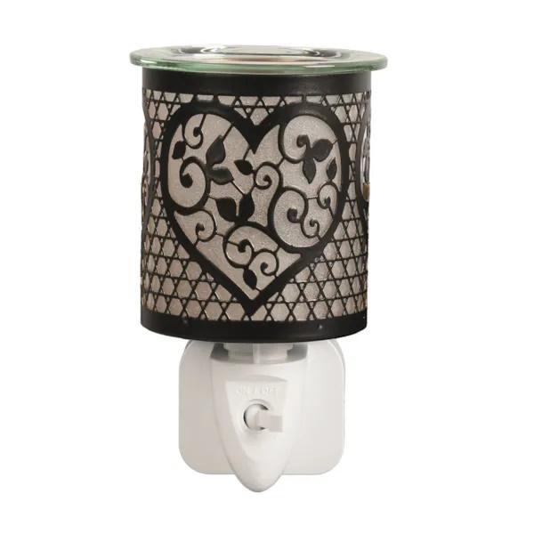 Aroma heart wax melter black 13cm - British product