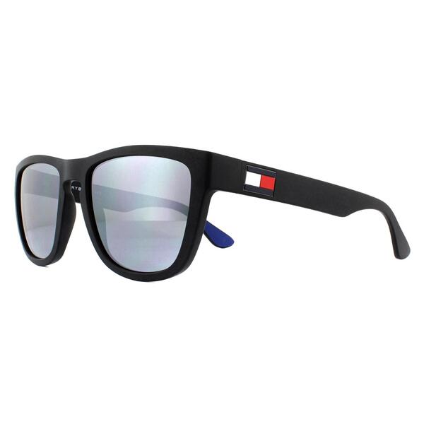 Tommy Hilfiger TH 1557/S black mirrored sunglasses, imported from the UK