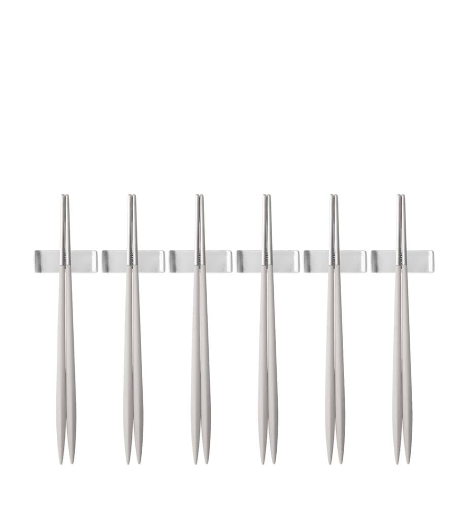 Bugatti Ares stainless steel chopsticks set of 6 pairs - British product