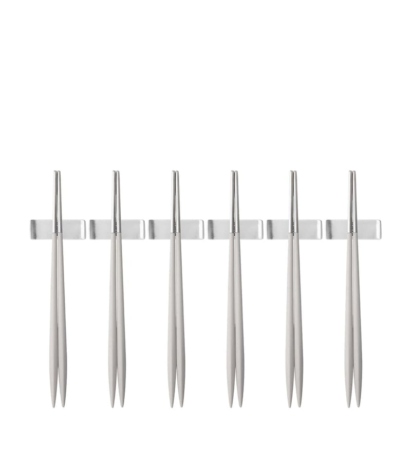 Bugatti Ares stainless steel chopsticks set of 6 pairs - British product