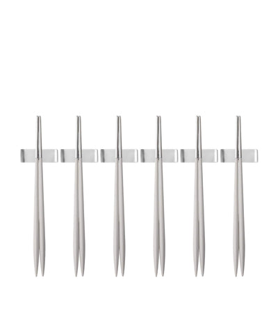 Harrods Bugatti Set of 6 Stainless Steel Ares Chopsticks- Buy online at McGrocer