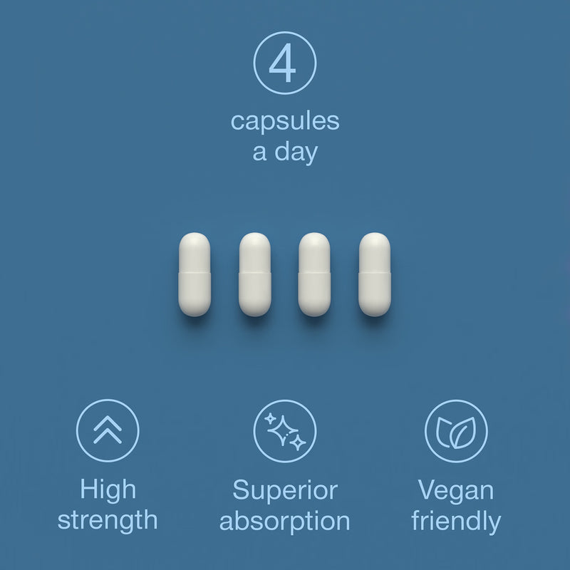 SuperSelf Creatine Monohydrate 3000mg capsules, imported from the UK