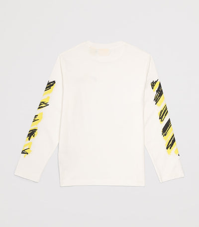 Harrods Off-White Kids T-shirt long à manches diagonales (4-12+ ans) - Achetez en ligne sur McGrocer