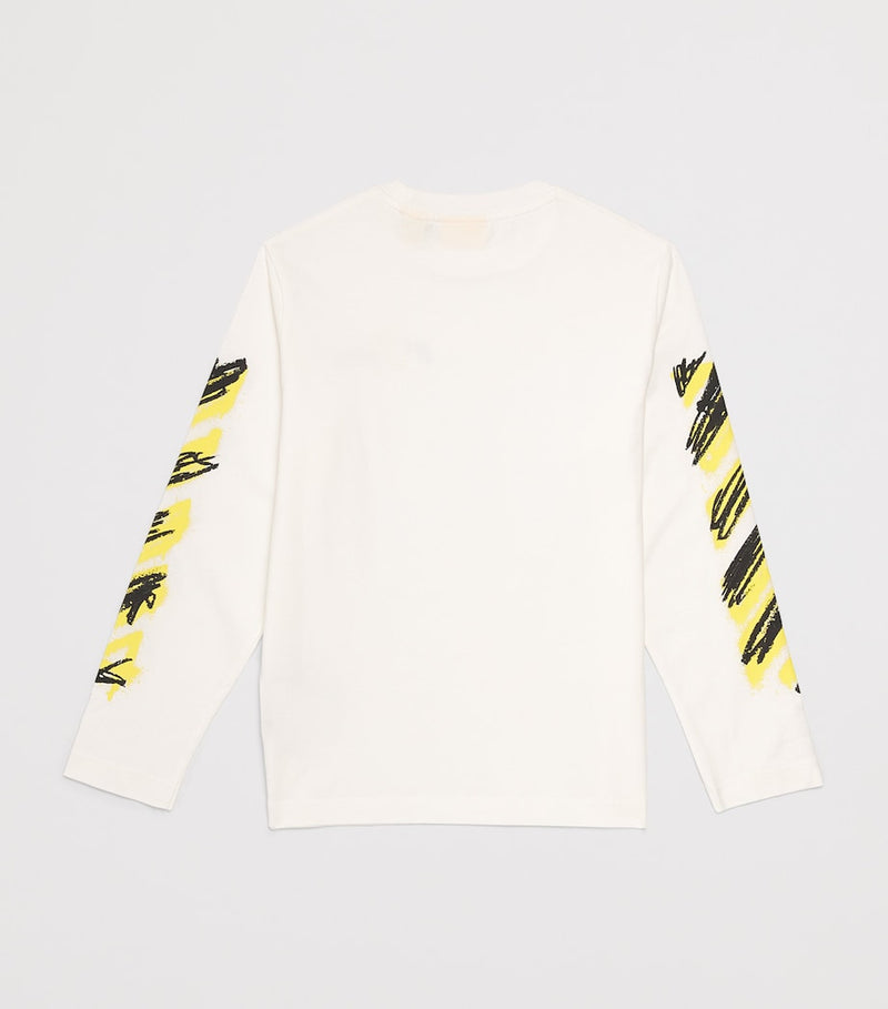 Off-White kids long-sleeve Diagonal T-shirt (4-12+ years), imported from the UK