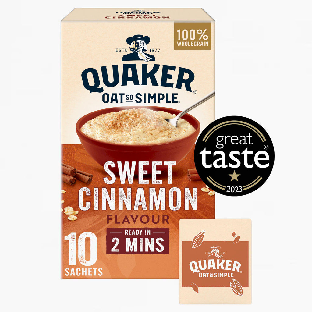 Quaker Oat So Simple Sweet Cinnamon Porridge Sachets 10x33g