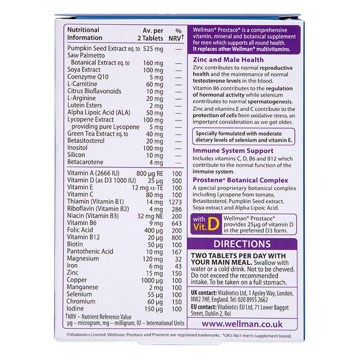 Vitabiotics Wellman Prostace 60 Tablets