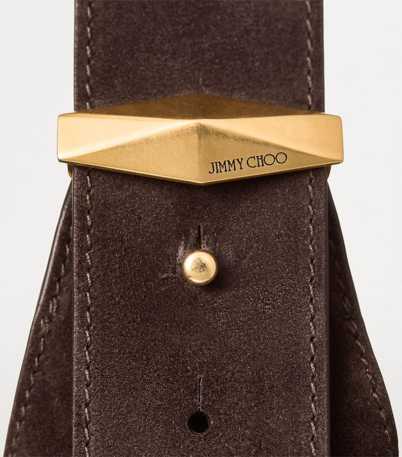Jimmy Choo suede diamond shoulder bag (British brand)