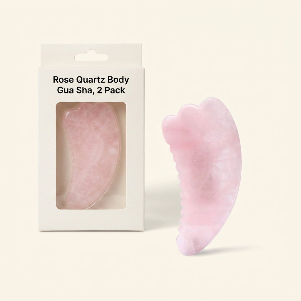 Botanics rose quartz body gua sha, imported from the UK