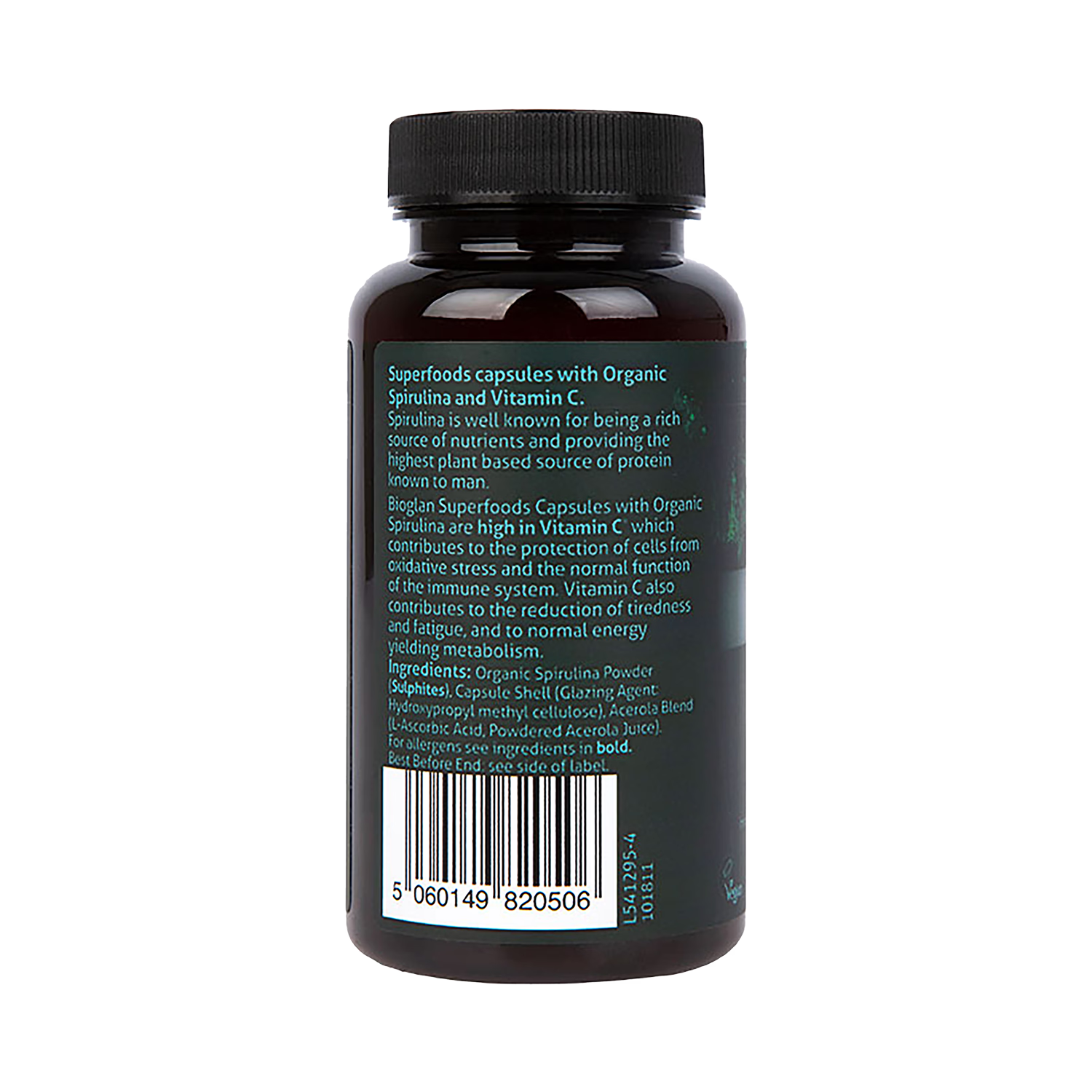 Bioglan organic spirulina capsules 60 count - British product