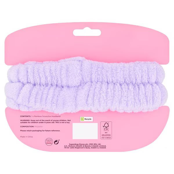 Fantasy rainbow scrunchie hair band (British brand)