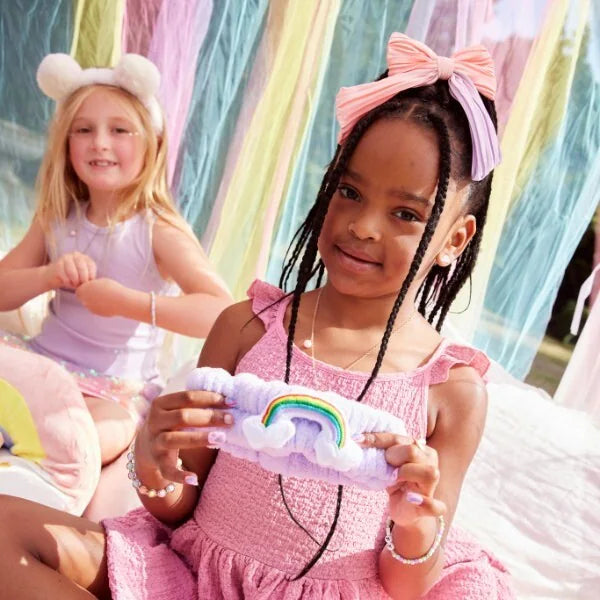 Fantasy rainbow scrunchie hair band (British brand)